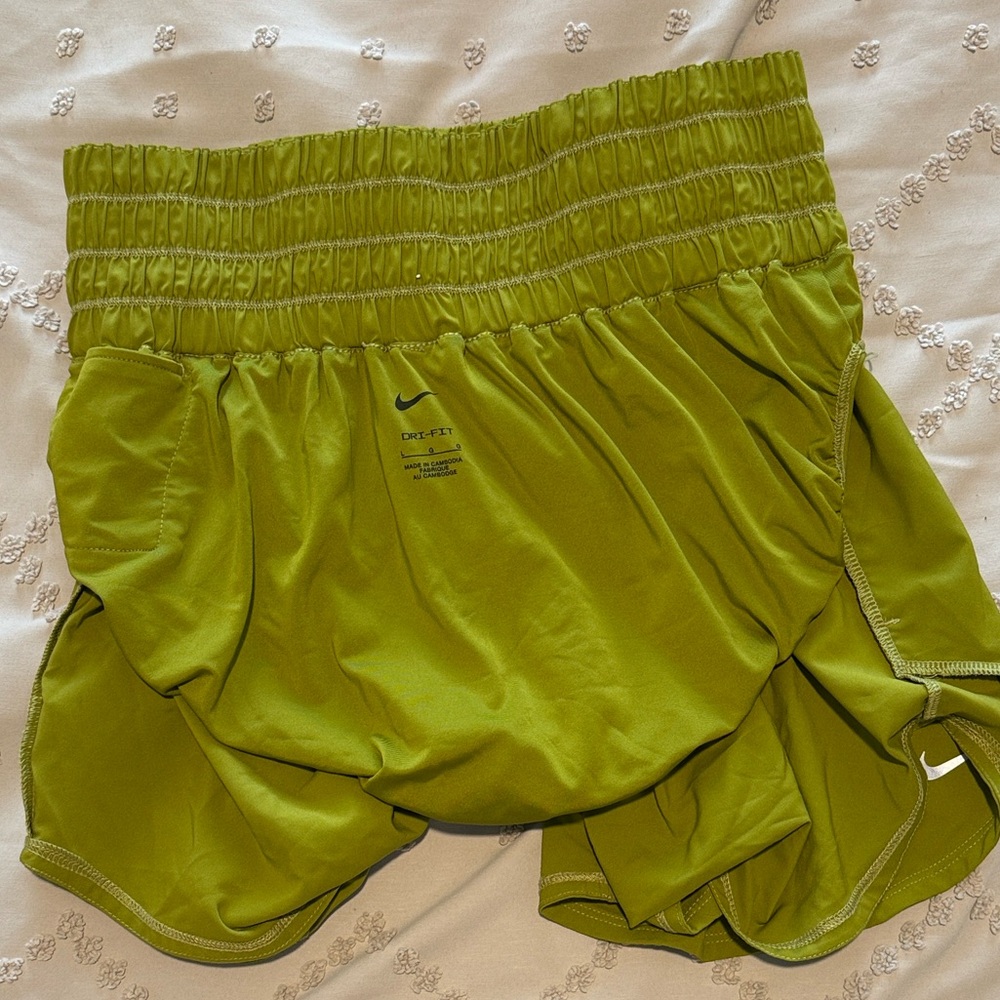 Nike Olive Green Women's Athletic Shorts - Picture 4 of 4